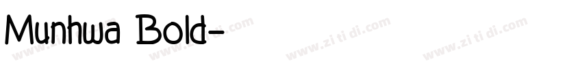 Munhwa Bold字体转换